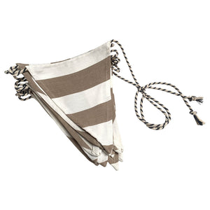 bunting taupe white stripe