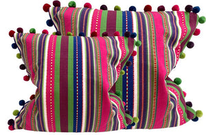 40x40 50x50 bright pink stripe cushion covers