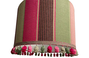drum-pendant-lampshade-with-tassel-fringe-raspberry-pink-sage-stripe.jpg