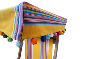 yellow stripe deckchair canopy
