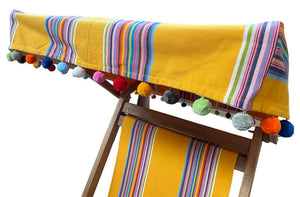 rainbow stripe deckchair canopy