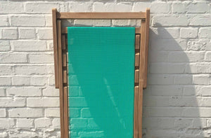 green weatherproof deckchair canvas