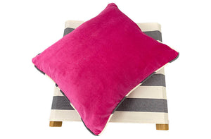 pink-velvet-stool-cushion-grey-white-stool-piping-top.jpg