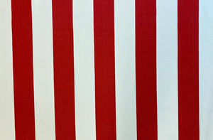 scarlet and white stripe fabric