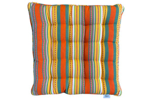 yellow stripe chair seat pads