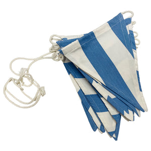 bunting blue white stripe