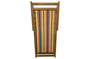Deckchair with Retro Yellow Stripe Canvas