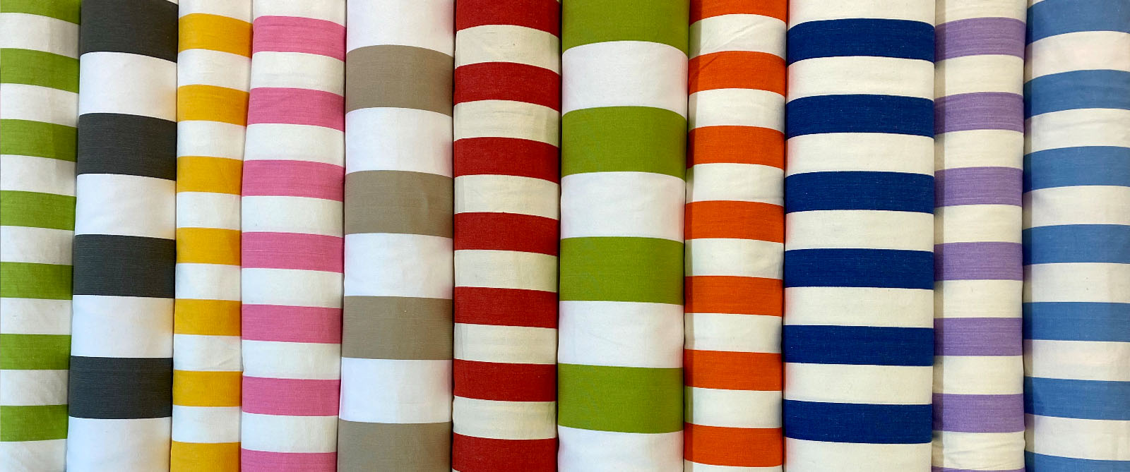 Red Striped Fabric - Punch and Judy Stripe