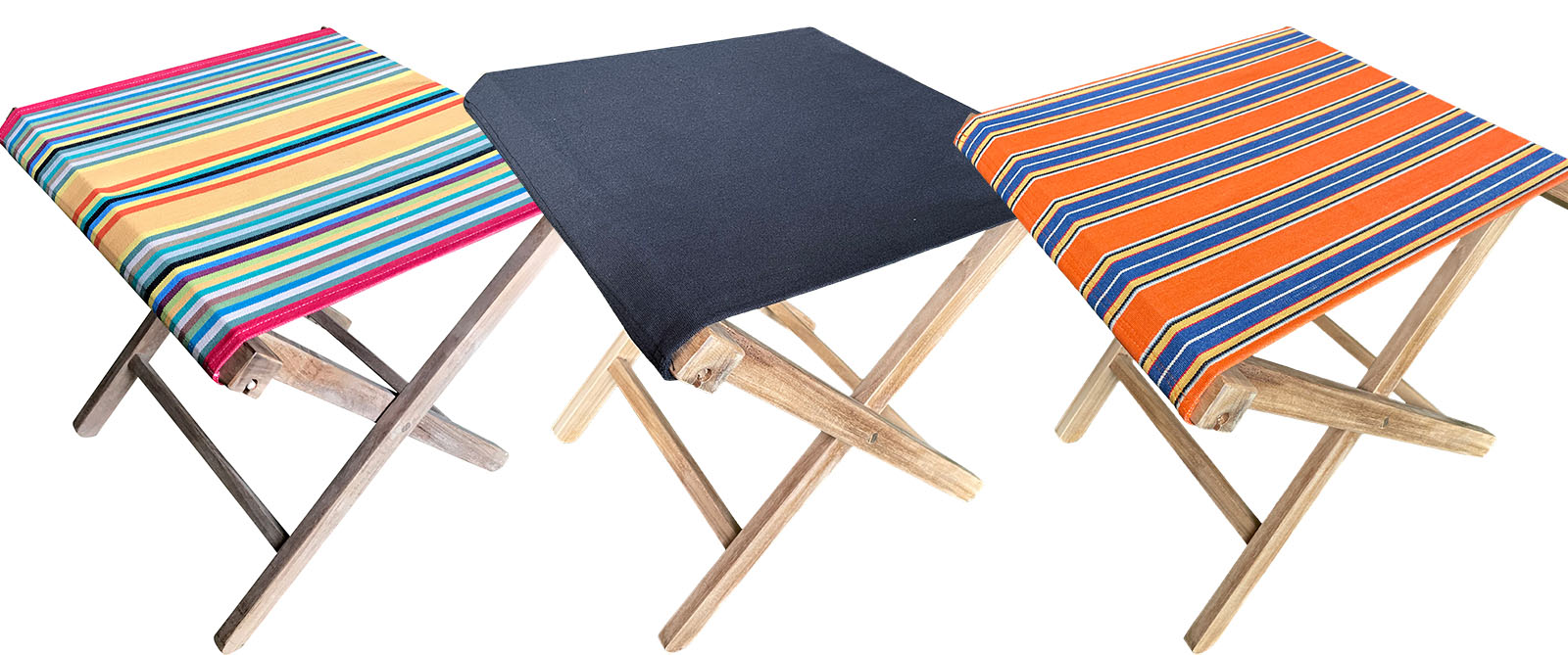 Replacement seats for Portable Folding Stools with Striped Seats