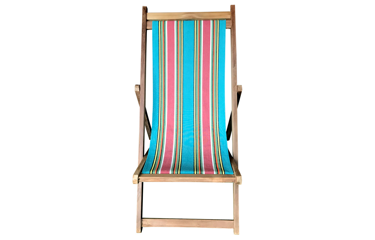Retro 50s Premium Deck Chairs - Vintage Bagatelle Stripe