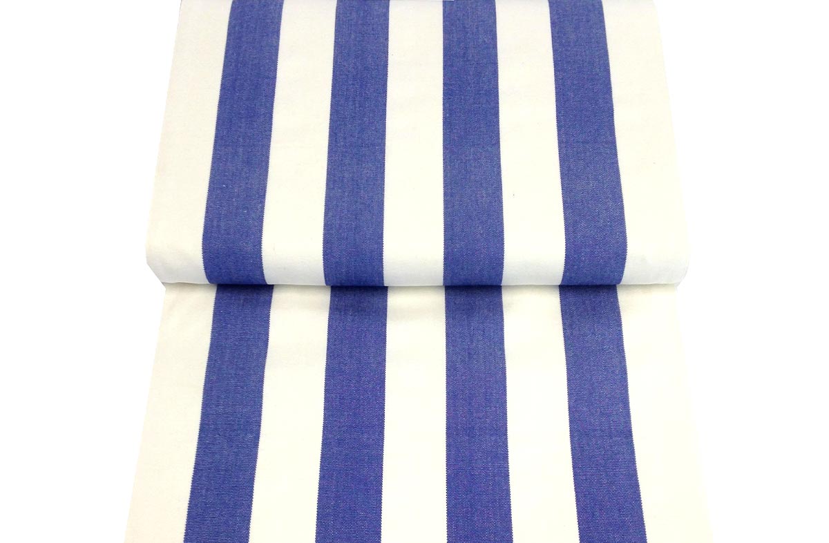Blue White Deckchair Canvas Fabric