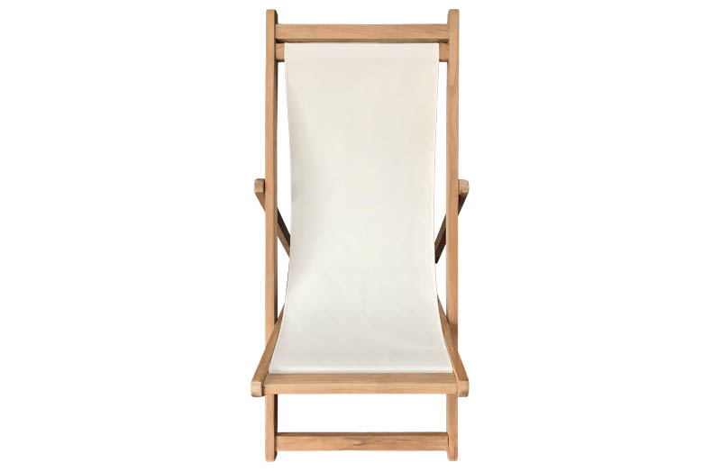 Cream Premium Teak Deck Chairs