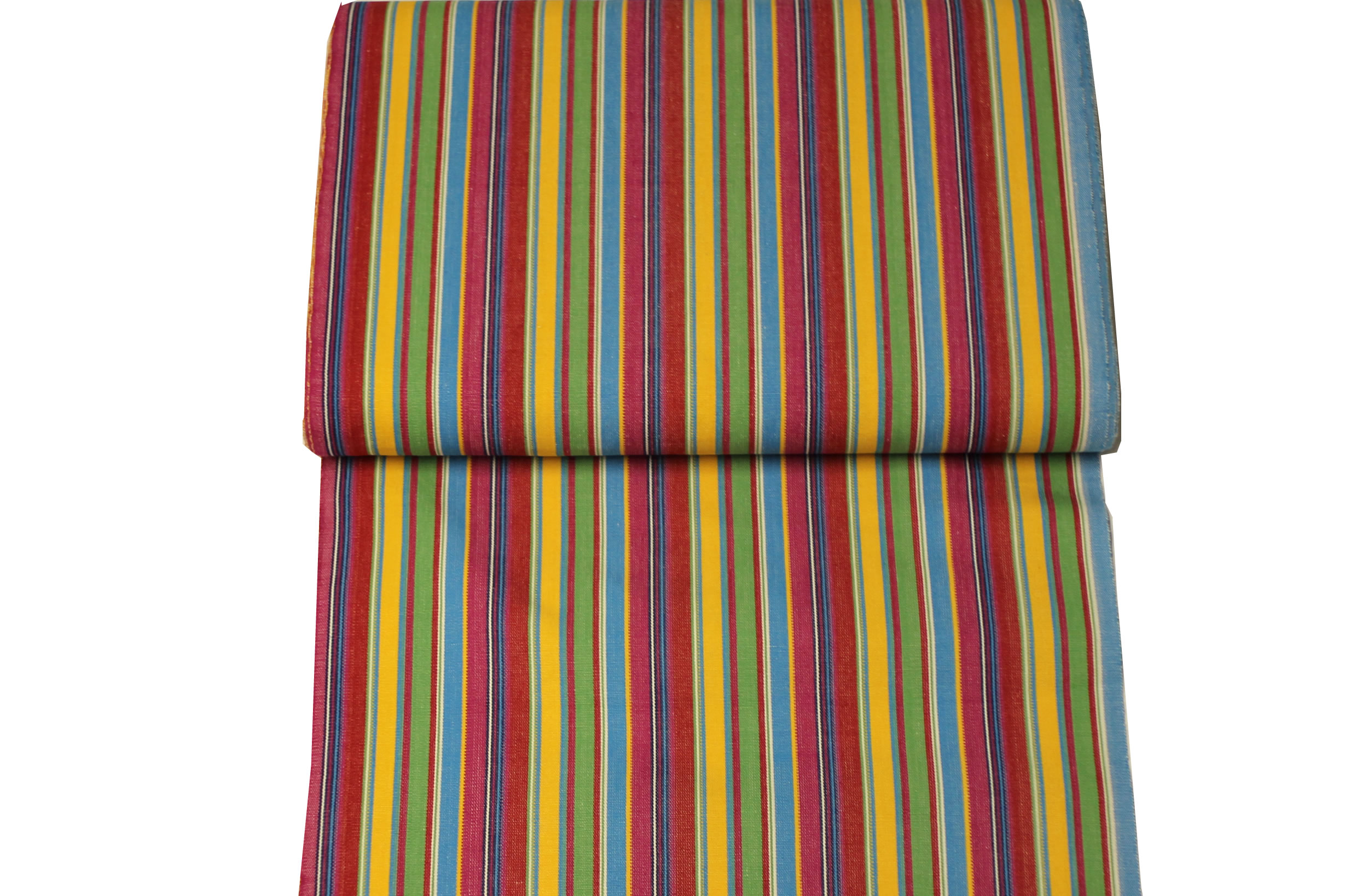 Pink Green Yellow Stripe Deck Chair Canvas Fabric