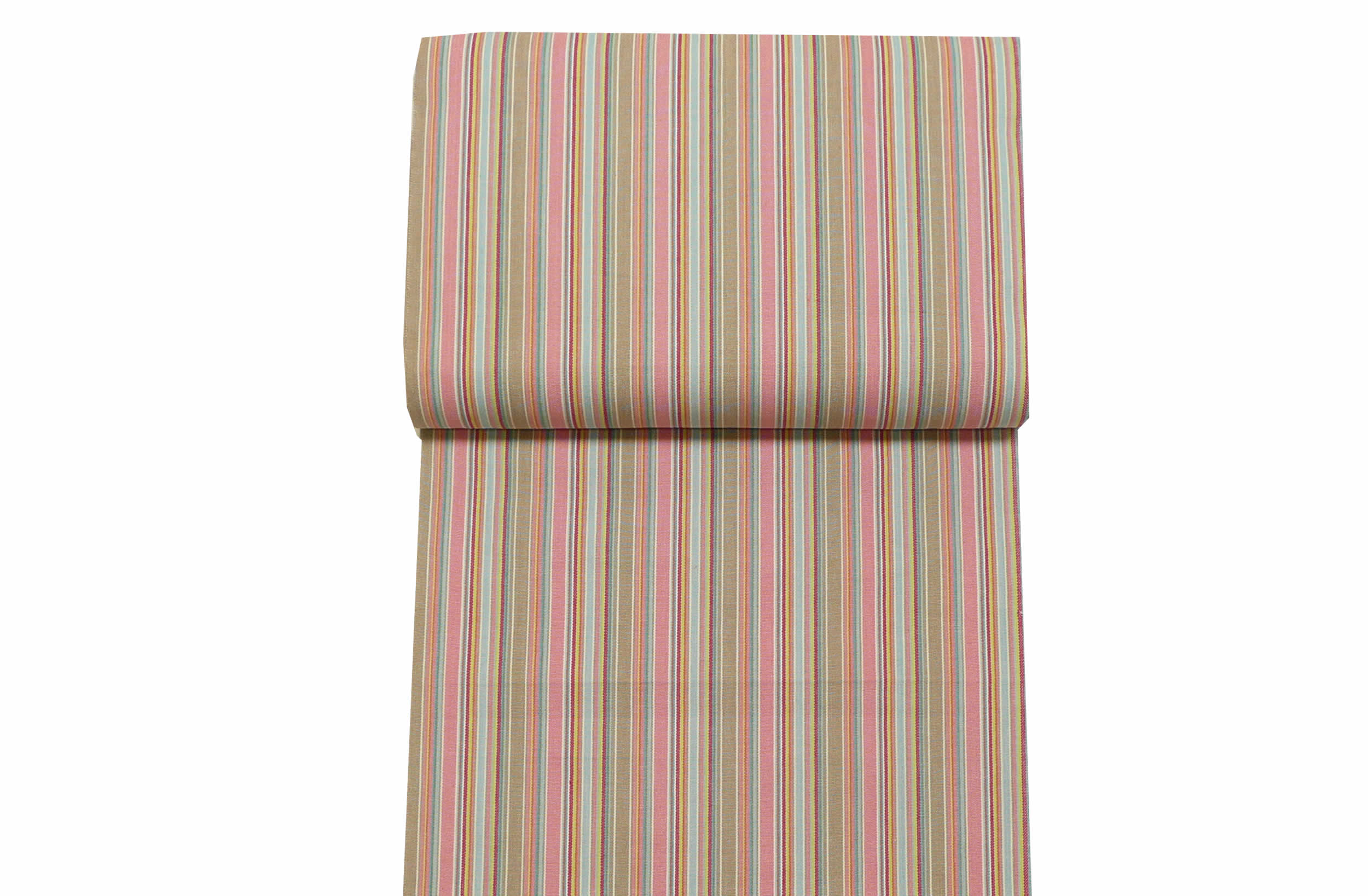 Pink and Taupe Deckchair Canvas Fabric