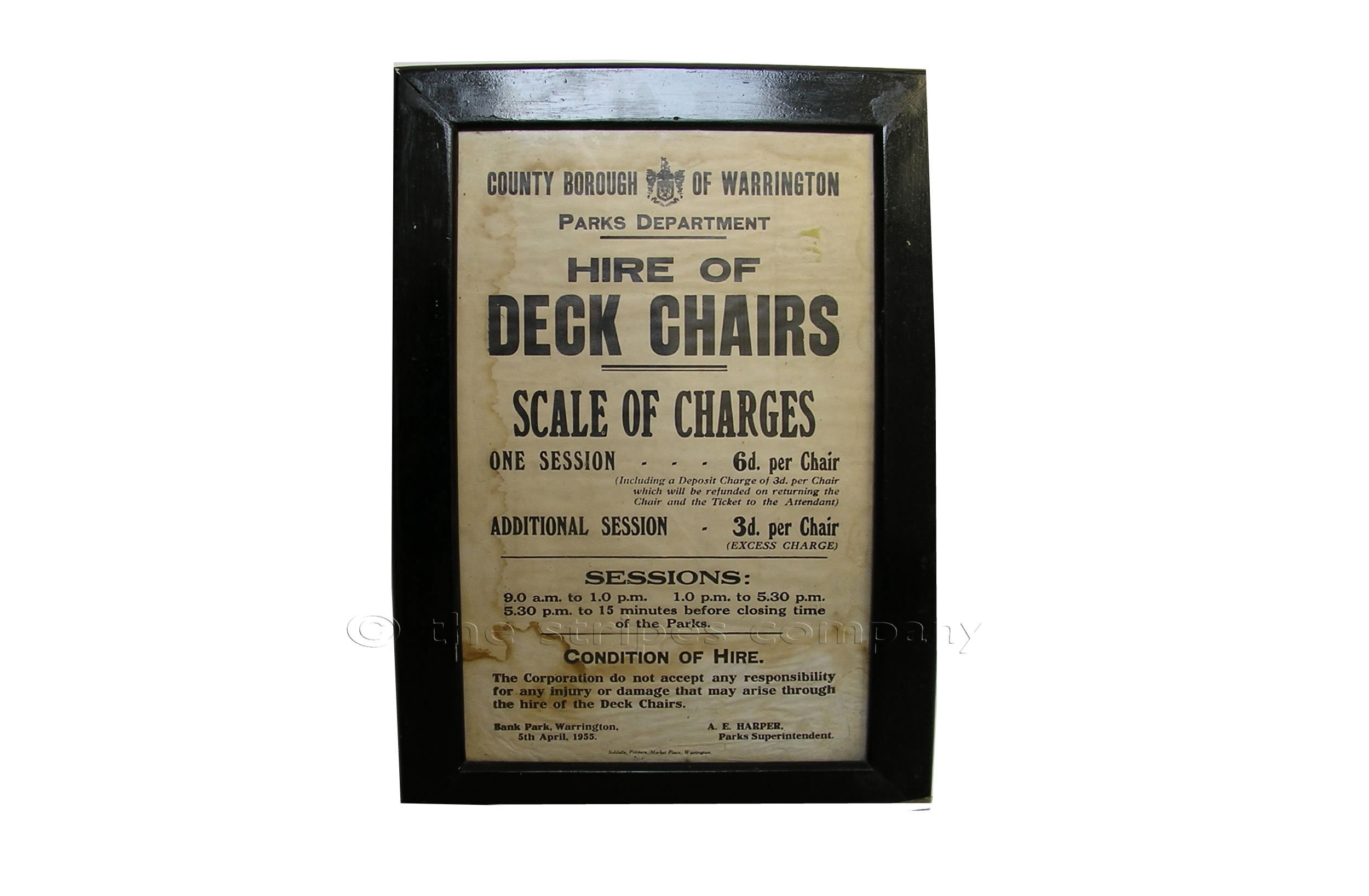 Deckchair Posters| Deckchairs for Hire Poster| Hire of Deck Chairs Posters