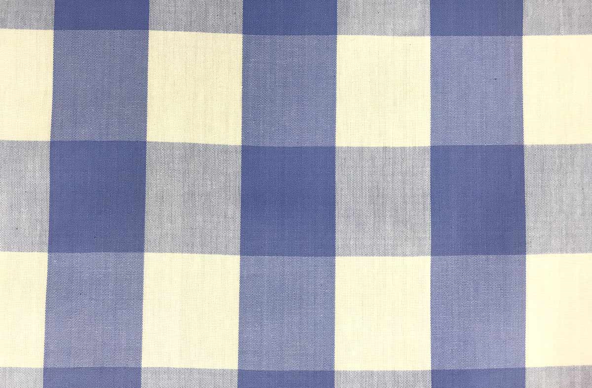 Lavender Blue and White Gingham Oilcloth Fabric Large Check