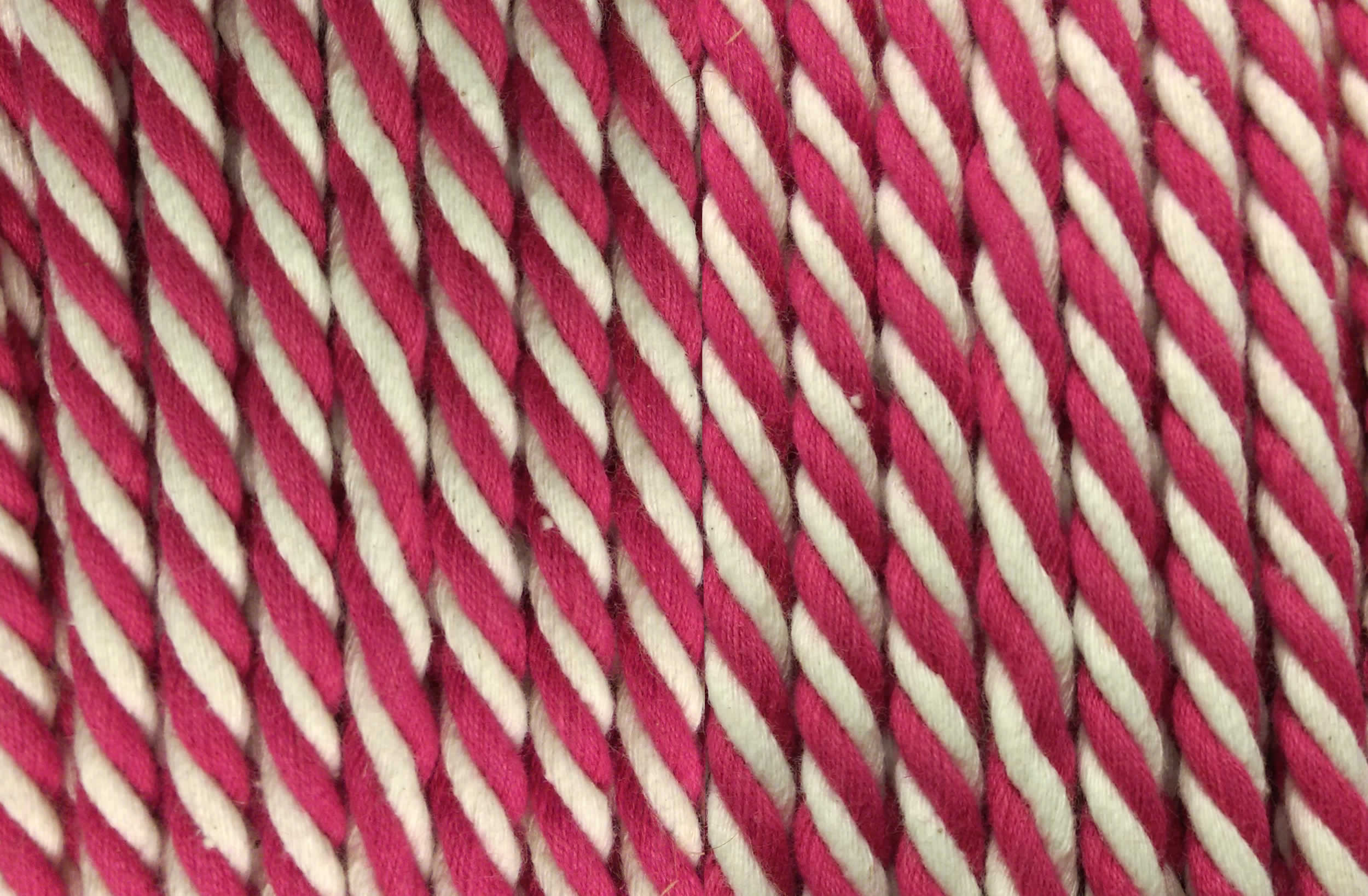 Pink Striped Cord | Pink and White Striped Rope 