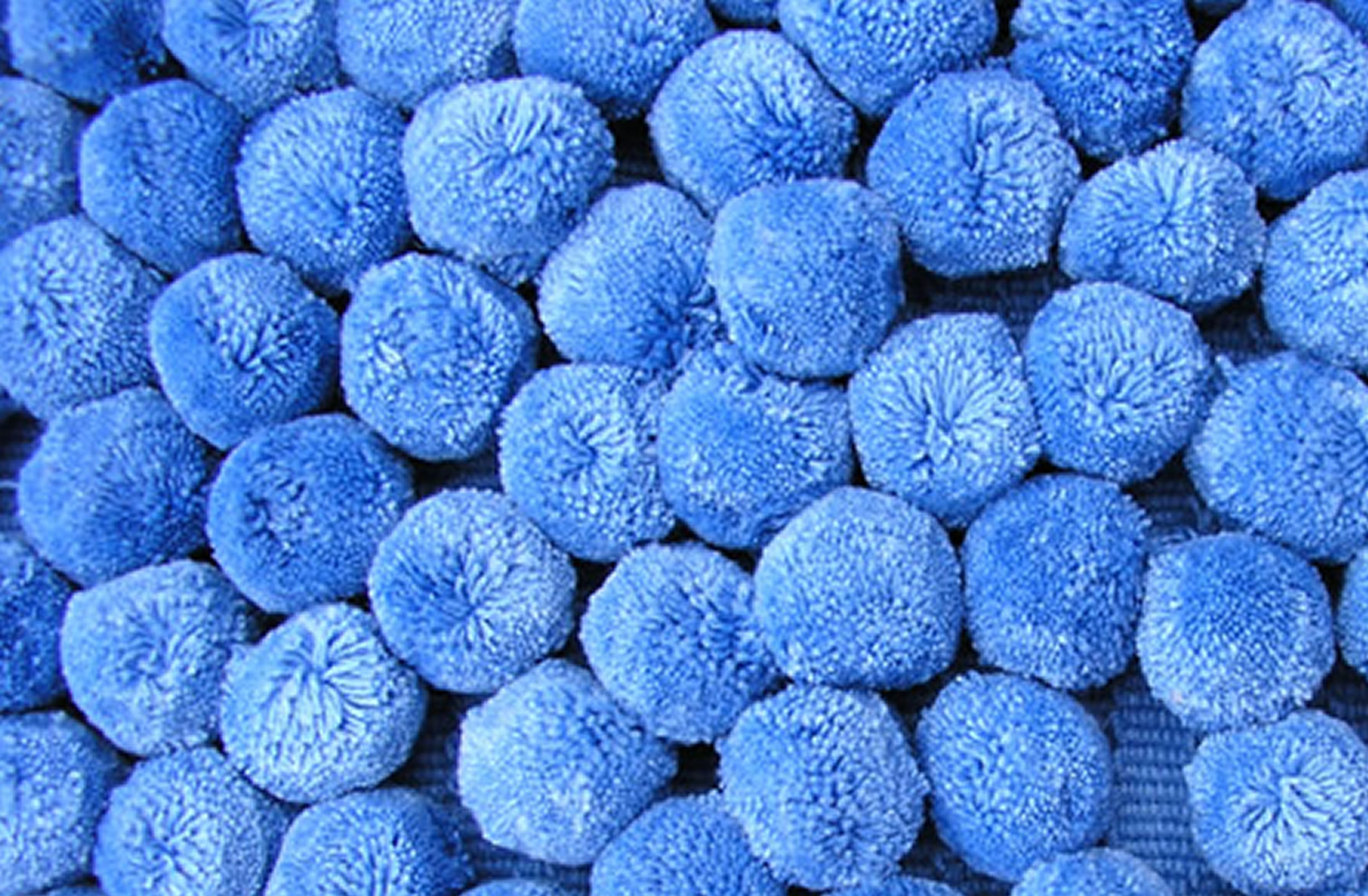 Soft Blue Bobble Fringe | Bobble Trim | Pompom Fringes | Bobbles 1.5cm diameter Soft Blue
