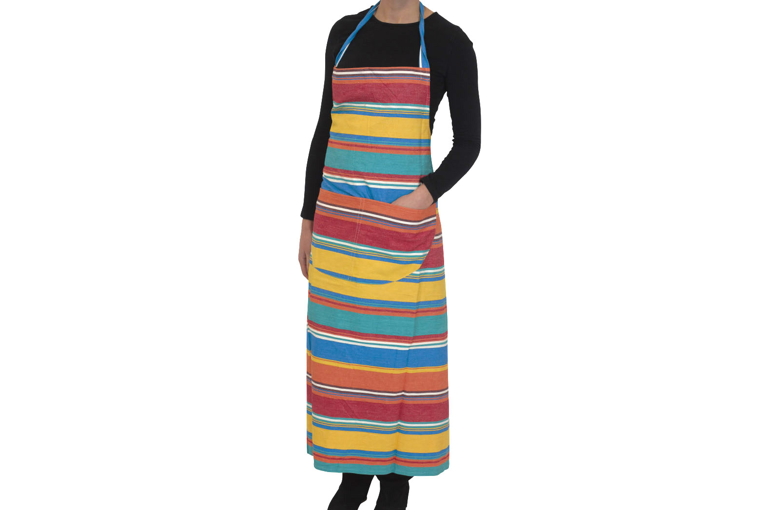 Orange and Blue Striped Aprons 