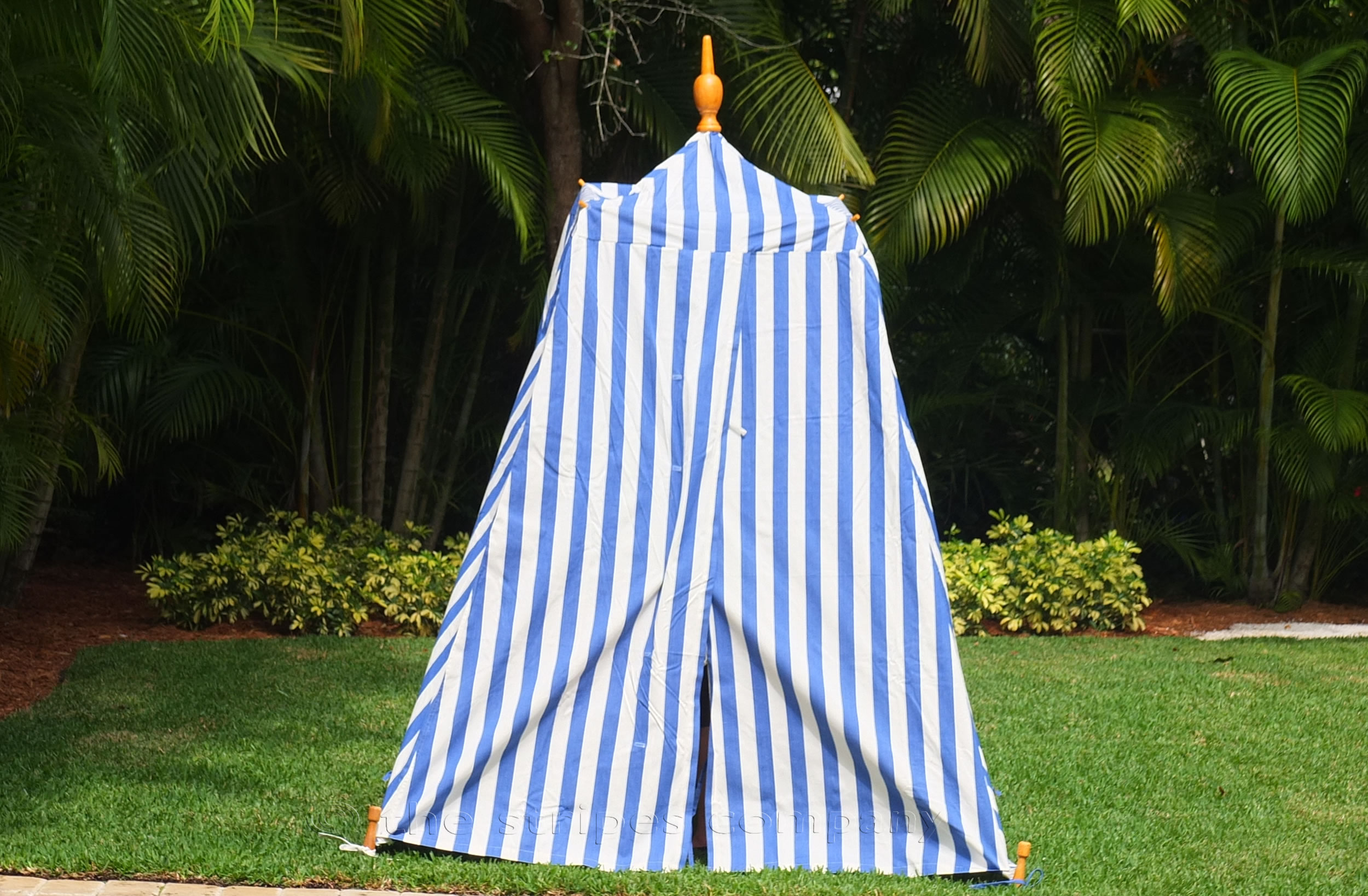 Blue Striped Beach Tents | Empire Bathing Tents in Classic Blue and White Stripes | Soccer Stripe