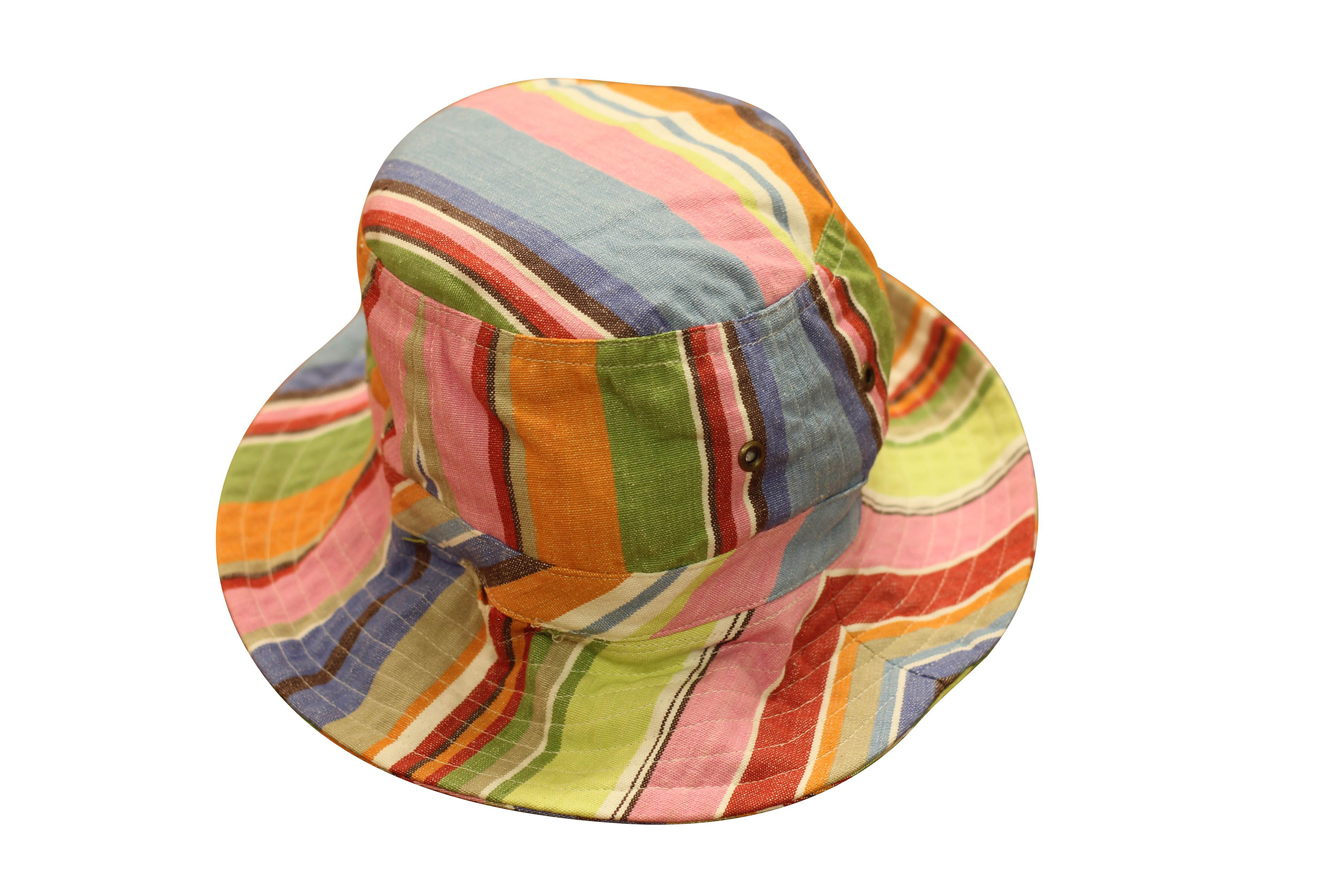 Light Blue and Pink Striped Bucket Hat | Sun Protection Hat  Baseball Stripes