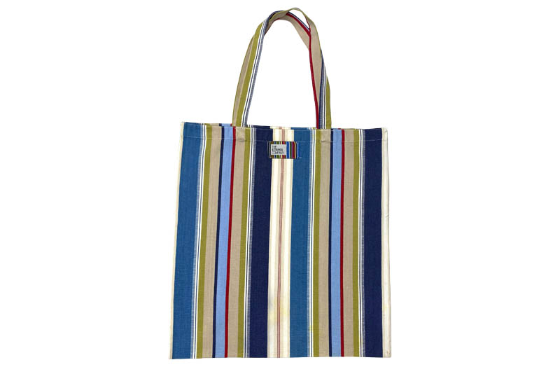 Airforce Blue, Cream, Red, Navy White Striped Tote Bags