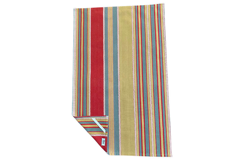 Grey, Khaki, Red Stripe Tea Towels | Striped Teatowels