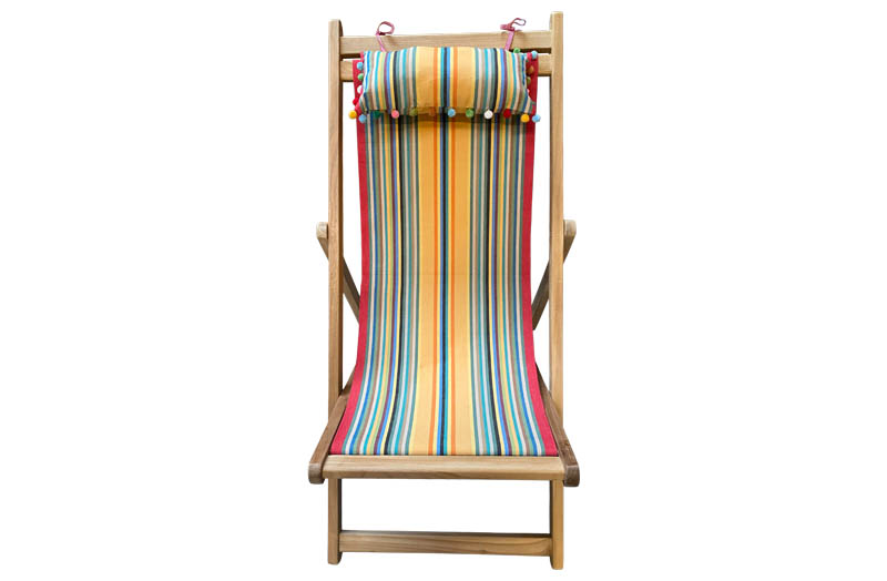Premium Deck Chairs Medley of colours in narrow stripes