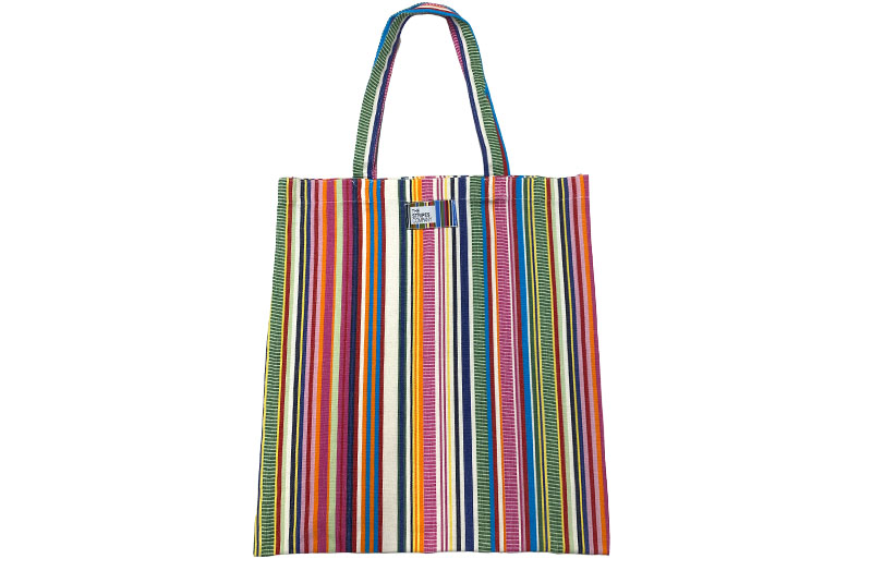 Dobby Weave Bright Stripe Tote Bags