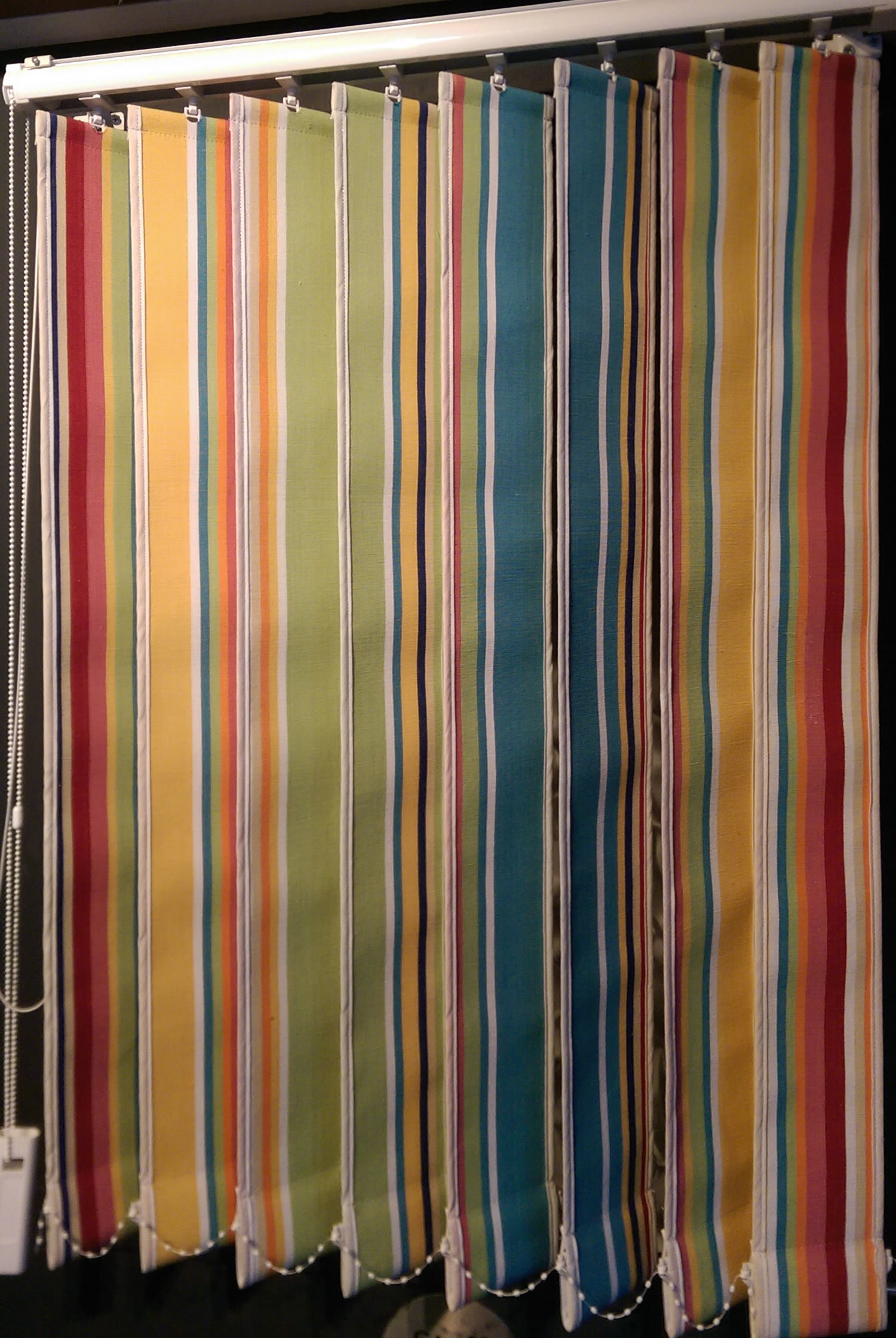 striped vertical blinds
