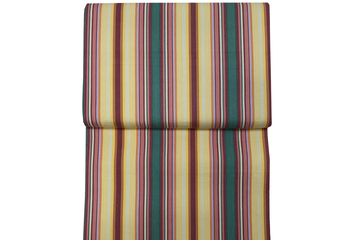 Retro Yellow Vintage Stripe Deckchair Canvas | Vintage Deckchair Fabric Waltzing Stripe