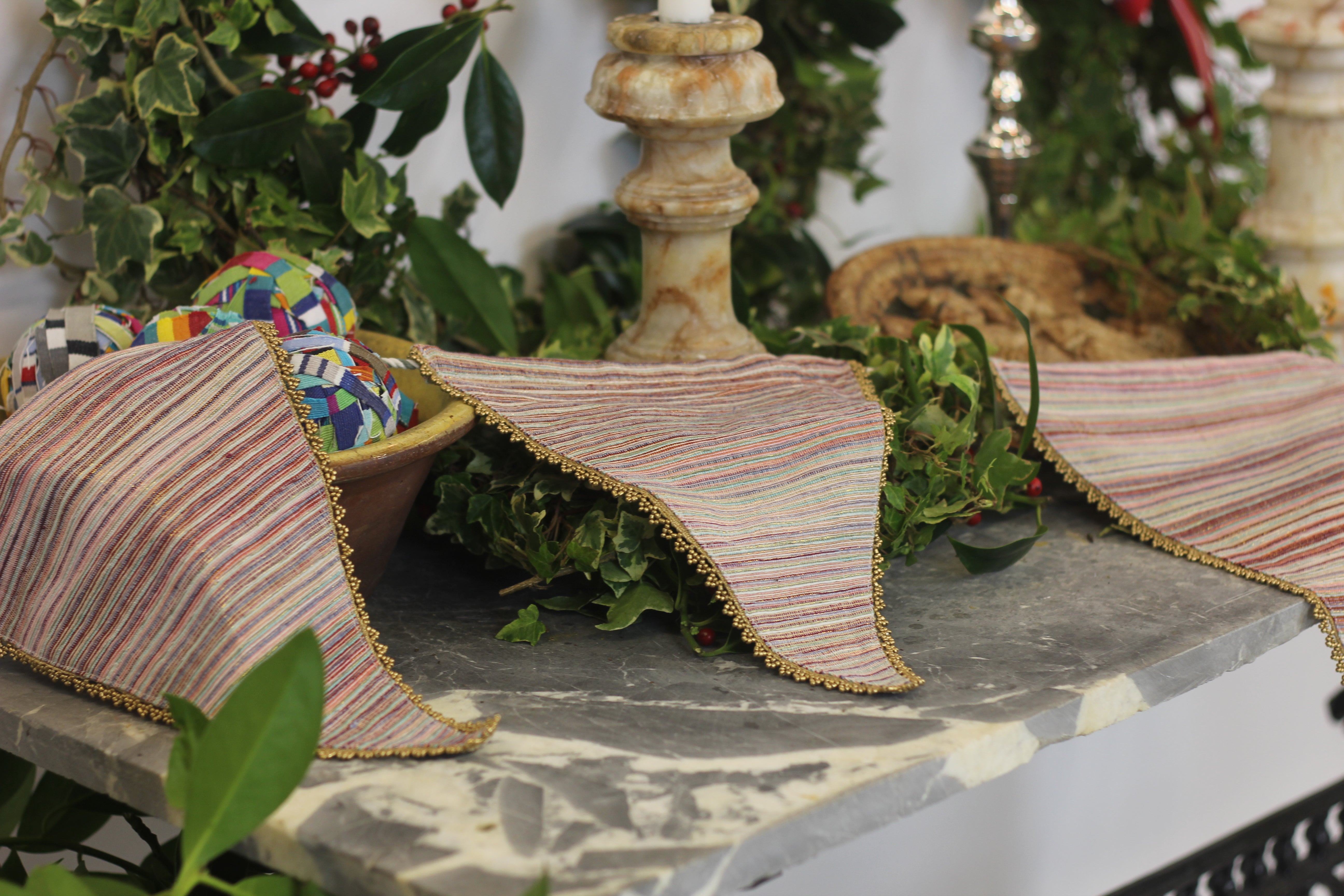Luxury Christmas Striped Bunting