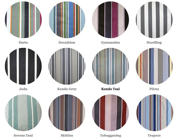 Grey Striped Fabrics