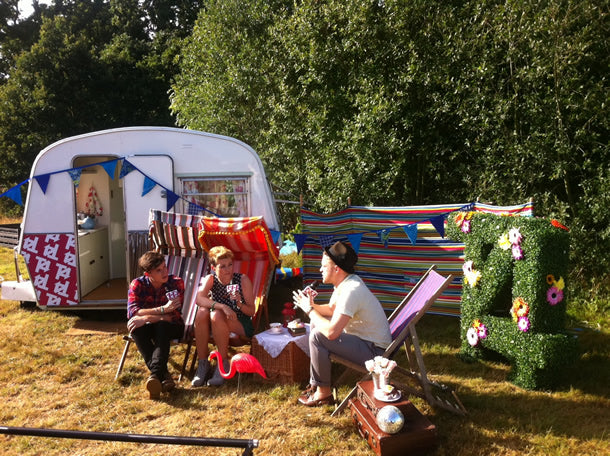 Deckchairstripes Striped Fabric on T4 at V Festival 2011