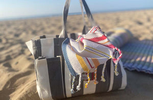 hammam towel with beach bag