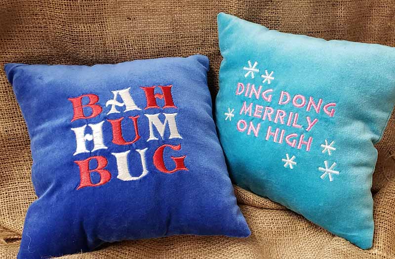 Velvet Alphabet Cushions