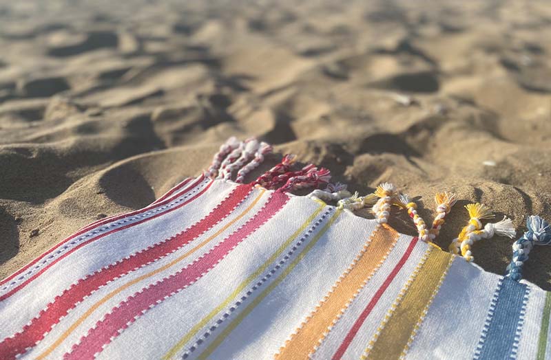 hammam towel on beach