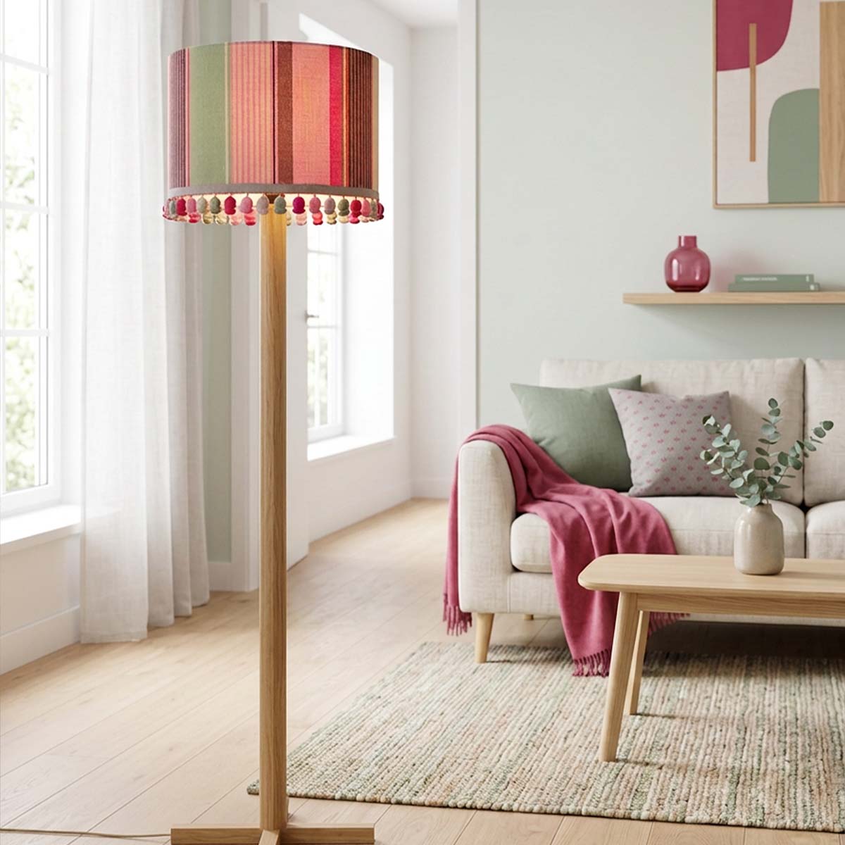 Striped Linen Lampshades