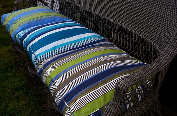 large blue stripe sofa seat cushions