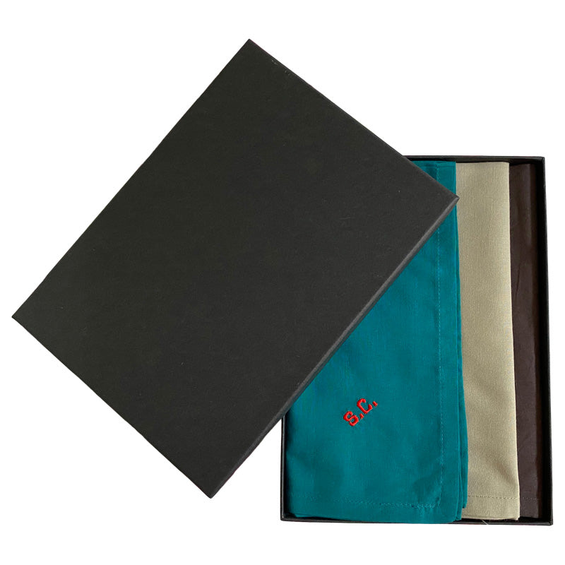mens coloured handkerchief set