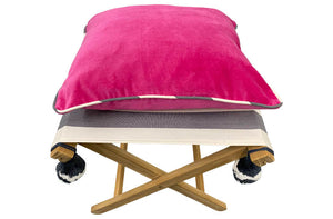 pink-velvet-stool-cushion-grey-white-stool-piping-grey-pompoms-close.jpg