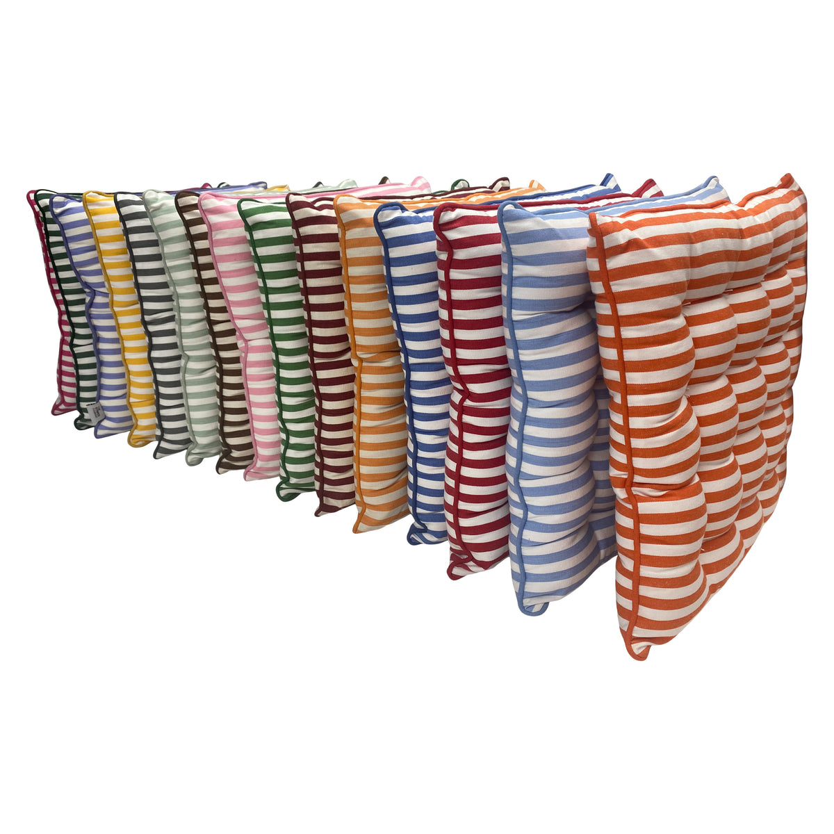 stripe seat pad cushions 15 colours narrow stripes