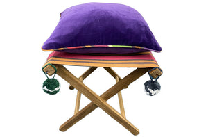purple-velvet-stool-cushion-yoga-stool-piping-greengrey-pompoms.jpg