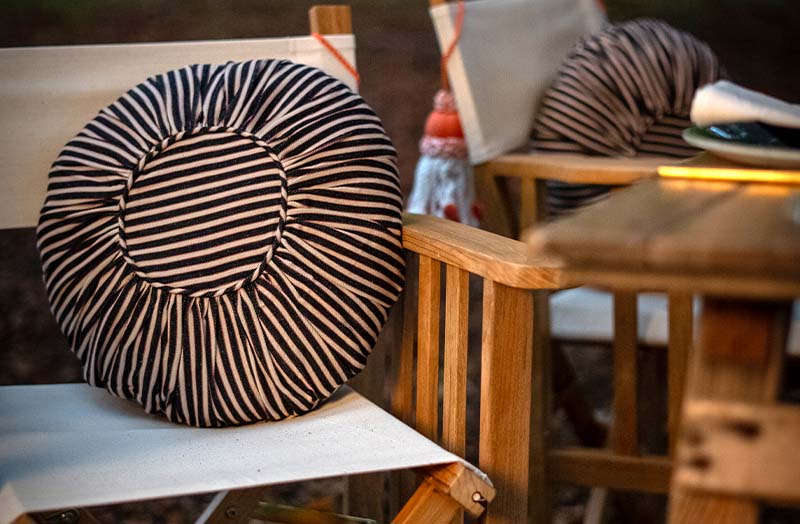Round Stripe Cushions