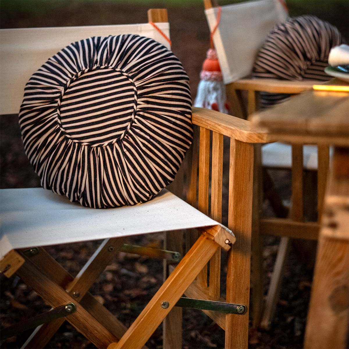 Round Stripe Cushions