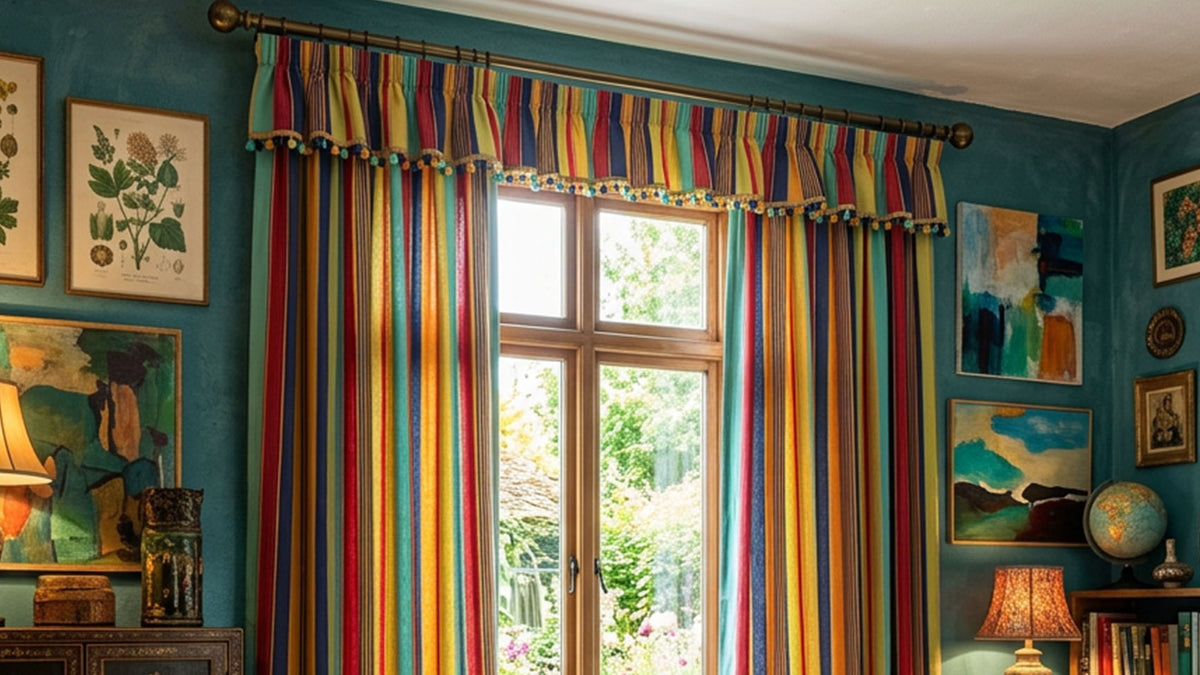 striped curtains made to measure