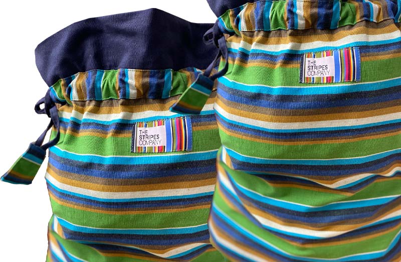 stripe toy sacks
