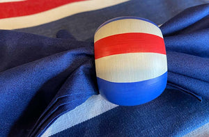 wooden stripe table napkin rings