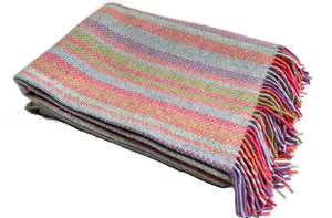 cashmere stripe throw