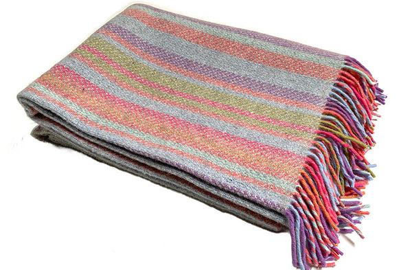 cashmere stripe throw